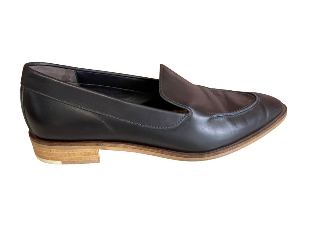 Everlane Modern Pointed Toe Leather Loafers Black 8.5